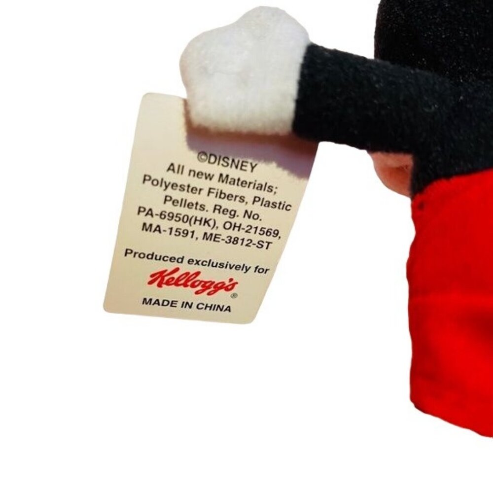 Vintage Disney Kellogg’s Mickey Walt Disney World Mickey Mouse Small Stuffed Ani - Picture 5 of 8